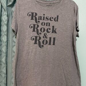 Gray Graphic rock T-Shirt